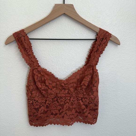 Free People Dream Away Terra Cotta Lace Brami Small - Picture 3 of 9